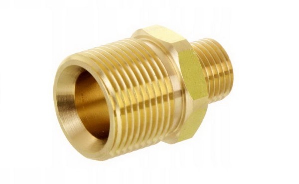 Переходник М22 внеш. - 1/4 внеш., 400 Бар, латунь