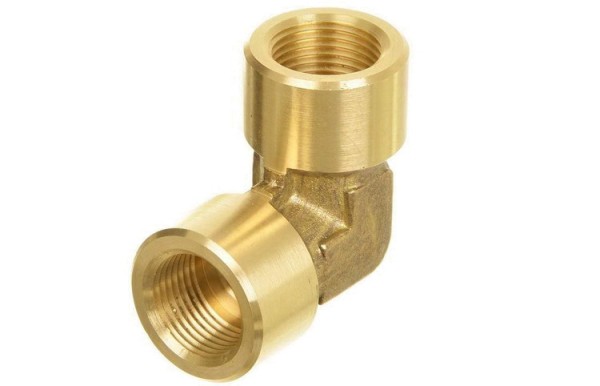 Переходник (угловой) 1/4 внут - 1/4 внут, 350 Бар, латунь