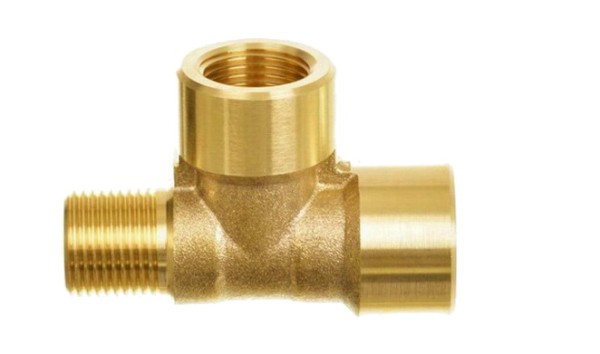 Тройник 3/8 внеш - 3/8 внут - 3/8 внут, 350 Бар, латунь