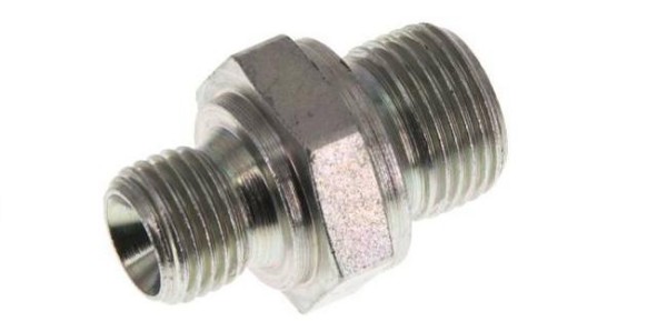 Переходник (пистолет-муфта, LS3-ниппель 250bar) 1/4 внеш - 3/8 внеш, 500 Бар, оцинк.сталь