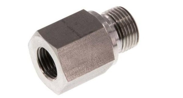 Переходник (копье-ниппель) 1/4внут - 3/8внеш, 500 Бар, оцинк.сталь