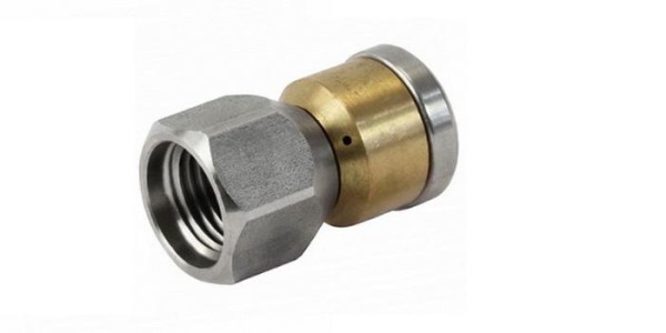 Форсунка (сопло) вращающаяся для промывки труб. 3 струи назад, разм. 045, вход 1/4 внут.