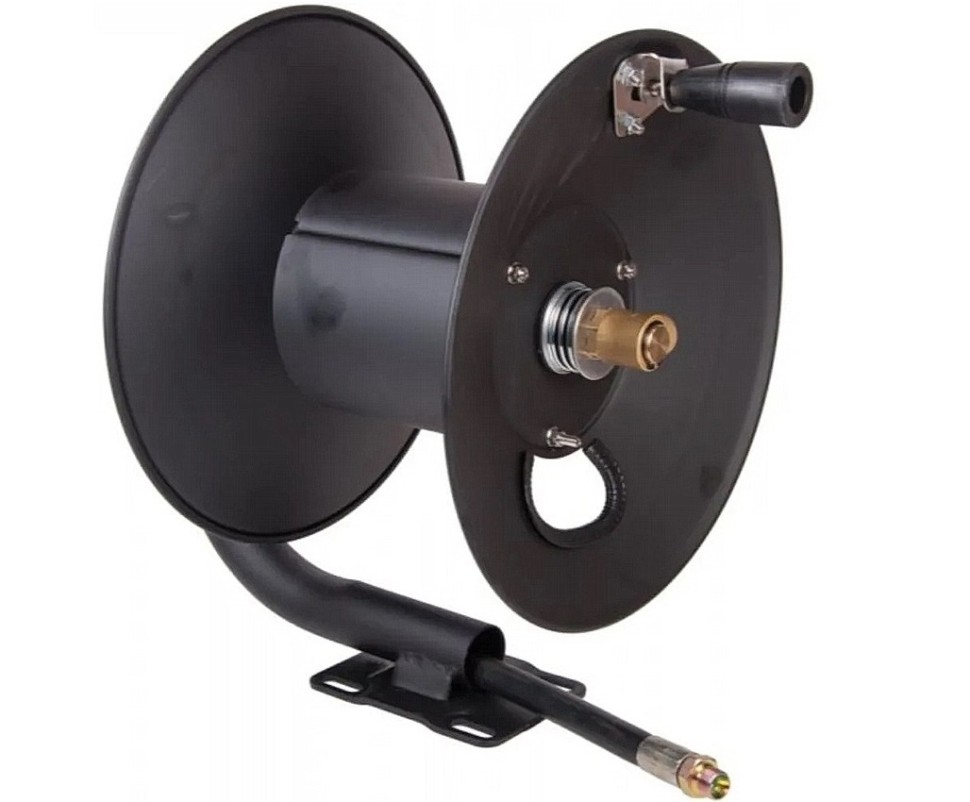 Барабан / катушка для шланга высокого давления, окрашенная сталь, 15m, 275bar, 3/8внеш-3/8внут