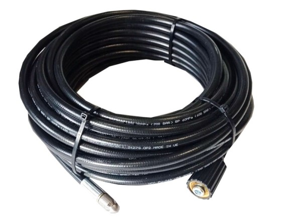 Шланг для прочистки труб и промывки канализации 30м (DN 05, 200bar, 60°C, М22х1,5внут-1/4внеш)