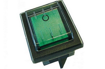 Кнопка выключателя влагозащищенная (зеленая)